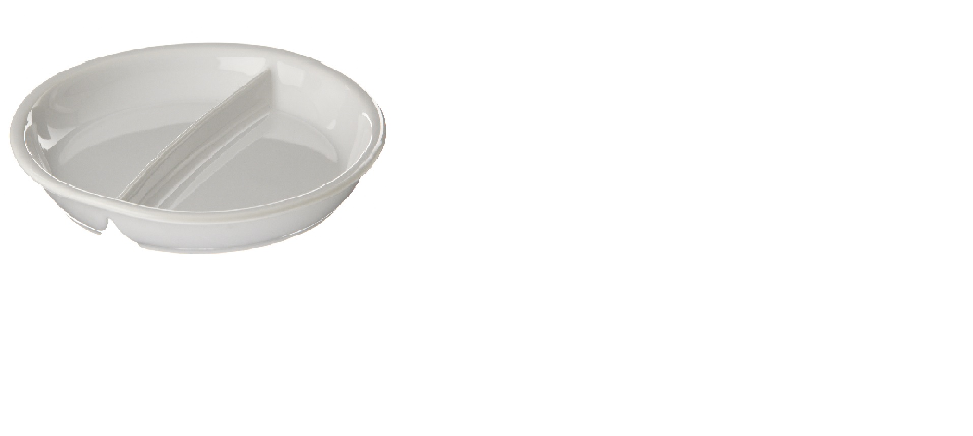 Assiette plastique 24 cm - 2 compartiments - 100 pcs